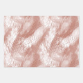 Rose Gold Weißschlange Haut Geschenkpapier Set (Vorderseite)