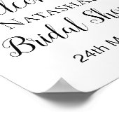 Rose Gold Welcome Sign - Bridal | Babyduschzeichen Poster (Ecke)