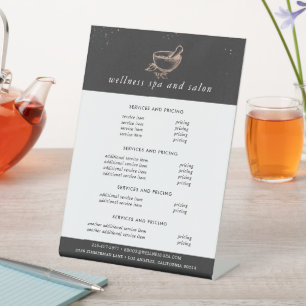 Rose-Gold-Wellness-Center-Logo Menüpreisliste Sockelschild