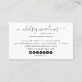 Rose Gold Wellness-Center Logo-Visitenkarte Visitenkarte (Rückseite)