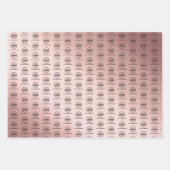 Rose-Gold-Werbelogo Geschenkpapier Set (Vorderseite)