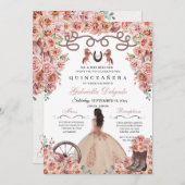 Rose Gold Western Charra Giro del Malcantone Einladung (Vorne/Hinten)