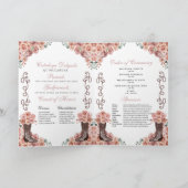 Rose Gold Western Charro Quinceñera Programm (Innenseite)