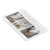 Rose Gold Whimsical Script Foto Abschluss Magnet (Rechte Seite)