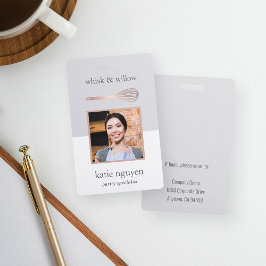 Rose Gold Whisk Bäckerei / Caterer Mitarbeiter Fot Ausweis