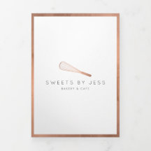 Rose Gold Whisk Bäckerei Catering Broschüre