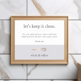 Rose Gold Whisk Bäckerei Einzelhandel Badezimmer H Poster