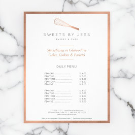 Rose Gold Whisk Bäckerei Flyer