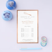 Rose Gold Whisk Bäckerei HalbPage Flyer (Einzeln)