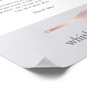 Rose Gold Whisky | Bäckerei Covid Safety Willkomme Poster (Ecke)