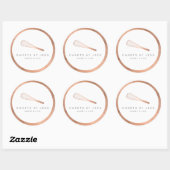 Rose Gold Whisky Bäckerei Runder Aufkleber (Blatt)