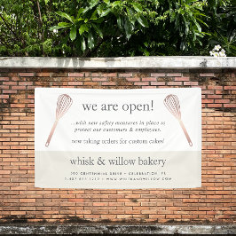 Rose Gold Whisky Bakery Business Wiedereröffnung Banner