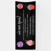 Rose Gold Whisky Bakery Business Wiedereröffnung Banner (Vertikal)