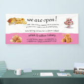 Rose Gold Whisky Bakery Business Wiedereröffnung Banner (Messe)