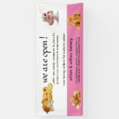 Rose Gold Whisky Bakery Business Wiedereröffnung Banner (Vertikal)