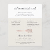 Rose Gold Whisky Bakery Business Wiedereröffnung Flyer (Vorne)