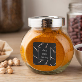 Rose Gold Whisky Muster | Koch Caterer Baker Quadratischer Aufkleber