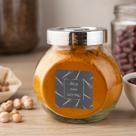 Rose Gold Whisky Muster | Koch Caterer Baker Quadratischer Aufkleber