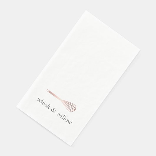 Rose Gold Whisky | Name der Bäckerei oder des Cate Serviette (Ecke)