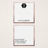 Rose Gold White Border Logo Ohrsichtkarte (Vorne & Hinten)