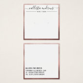 Rose Gold White Curring Display Card (Vorne & Hinten)