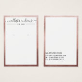 Rose Gold White Curring Display Card (Vorne & Hinten)