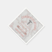 Rose Gold White Marble 2018 Nurse Graduation Party Serviette (Ecke)