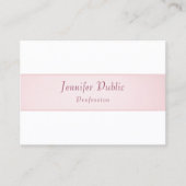 Rose Gold White Modern Calligraphy Script Elegant Visitenkarte (Vorderseite)