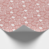 Rose Gold & White Star & Snowflake Muster Geschenkpapier (Ecke)