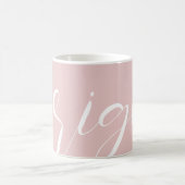 Rose Gold White Typografy Tasse (Mittel)