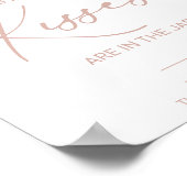 Rose Gold Wie viele Kisses Brautparty Game Poster (Ecke)