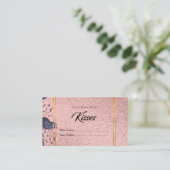 Rose Gold Wie viele Kisses Bridal Einschließungska Begleitkarte (Stehend Vorderseite)
