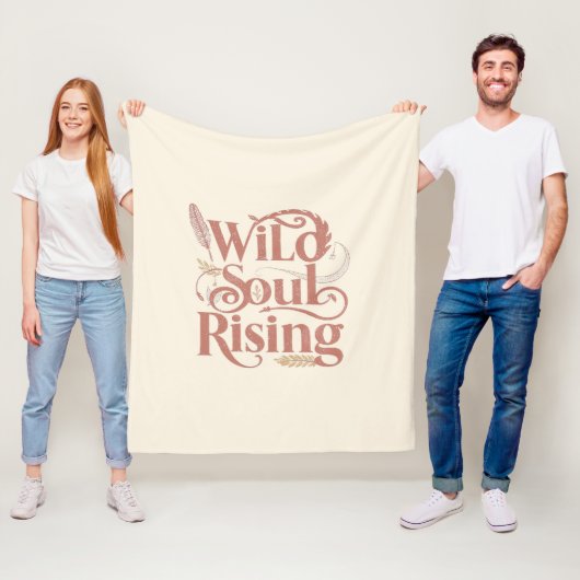 Rose Gold Wild Soul Rising Free Spirit Fleecedecke (Beispiel)