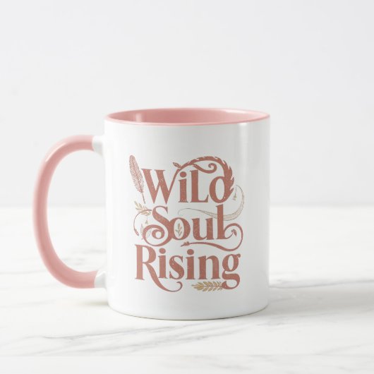 Rose Gold Wild Soul Rising Free Spirit Tasse (Links)