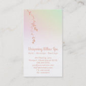 *~* Rose Gold Willow Tree Branch Blätter Regenboge Visitenkarte (Rückseite)