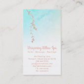 *~* Rose Gold Willow Tree Branch Pastel Rainbow Visitenkarte (Rückseite)