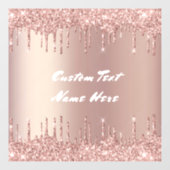Rose Gold Window Cloning Benutzerdefinierter Textn Fensteraufkleber (Blatt)