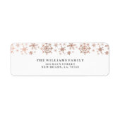 Rose Gold Winter Wonderland Mailing Labels (Vorne)
