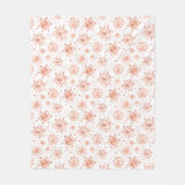Rose Gold Winterschneeflocken Fleecedecke (Vorderseite)