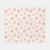 Rose Gold Winterschneeflocken Fleecedecke (Vorderseite (Horizontal))