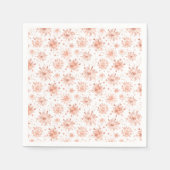 Rose Gold Winterschneeflocken Serviette (Vorderseite)