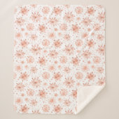 Rose Gold Winterschneeflocken Sherpadecke (Vorderseite)