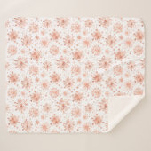 Rose Gold Winterschneeflocken Sherpadecke (Vorderseite (Horizontal))