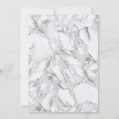 Rose Gold Wir haben Script Marble Empfang-Only Einladung (Rückseite)