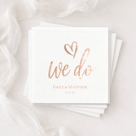 Rose Gold Wir heiraten Serviette
