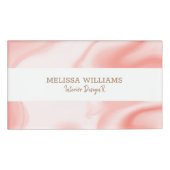 Rose-Gold-Wirbel aus flüssigem Marmor Namenschild (Vorderseite)