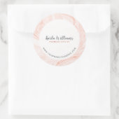 Rose-Gold-Wirbel Runder Aufkleber (Tasche)