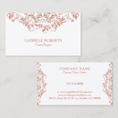 Rose-Gold-Wirble Spitze Visitenkarte (Vorne/Hinten)