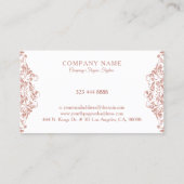 Rose-Gold-Wirble Spitze Visitenkarte (Rückseite)