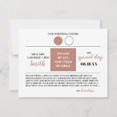 Rose Gold wird meine Bridesmaid-Karte sein Einladung (Rückseite)